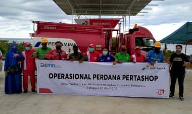 Dekatkan BBM Ke Masyarakat, Pertashop Hadir di Kecamatan Wabula