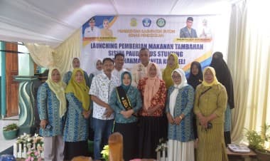 Pj Bupati Buton Luncurkan Program Pemberian Makanan Tambahan untuk Siswa PAUD di Locus Stunting