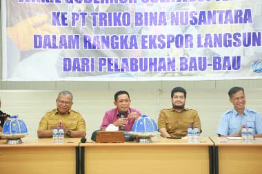 Wagub Sultra Tinjau Ekspor Langsung Dari Pelabuhan Baubau, Dorong Optimalisasi Pelabuhan Daerah