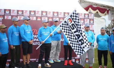 KPU Kabupaten Buton Gelar Jalan Sehat Peluncuran Tahapan Pilkada 2024