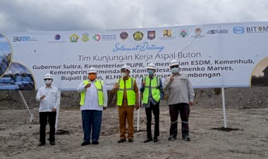 Pastikan Kesiapan Aspal Buton Sejumlah Deputi Kementerian Gelar Kunker di Buton