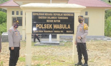 Tinjau Polsek Wabula, AKBP Gunarko: Tinggal Kita Resmikan