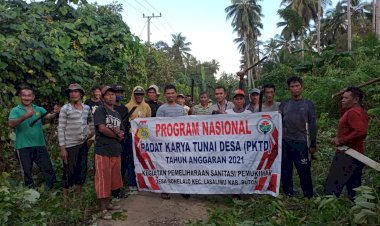 Program PKTD, Masyarakat Desa Bonelalo Bersih-bersih Lingkungan