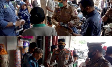 Bupati dan Kapolres Buton Bagi serta Kampanyekan Masker ke Masyarakat