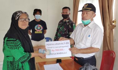Pemdes Wabula Satu Salurkan BLT DD Bulan Juni-Agustus