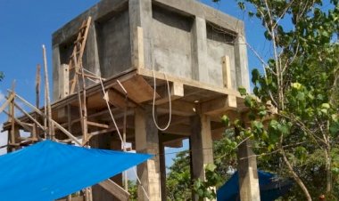 Pembangunan Bak Penampung Air Desa Banabungi Hampir Rampung