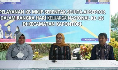 Wakil Bupati Buton Hadiri Pelayanan KB Serentak Sejuta Akseptor Dalam Rangka Harganas ke-29