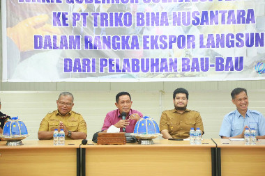 Wagub Sultra Tinjau Ekspor Langsung Dari Pelabuhan Baubau, Dorong Optimalisasi Pelabuhan Daerah