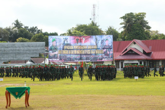 Yonif TP 823/Raja Wakaaka Resmi Bertugas di Wilayah Buton